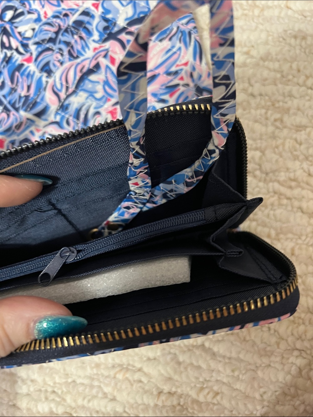Simply Southern Blue & Pink Printed Crossbody and Wallet Set - Picture 3 of 4